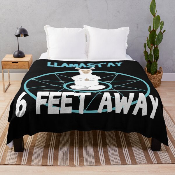 Item preview, Funny Llamastay 6 feet away yoga meditating llama designed and sold by 2MDesign.