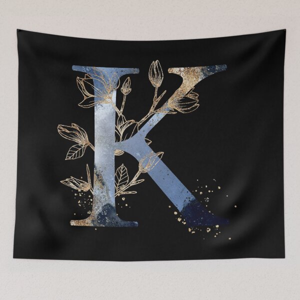 Item preview, Floral Initial Letter K, Monogrammed designed and sold by PinkLotusArt.