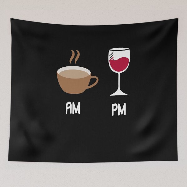 Item preview, AM coffee PM wine hobby designed and sold by redshirtz.