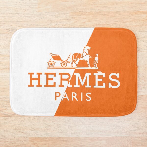 orange,white,hermes,exelent Bath Mat