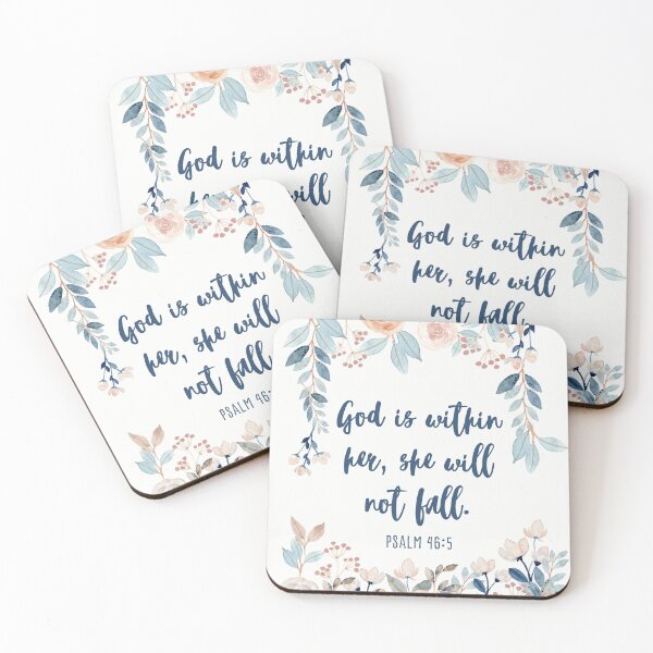 Item preview, Psalm 46:5 Watercolor Flower | Bible Verse Design | Christian Gift | Bible Verse designed and sold by Si Li.