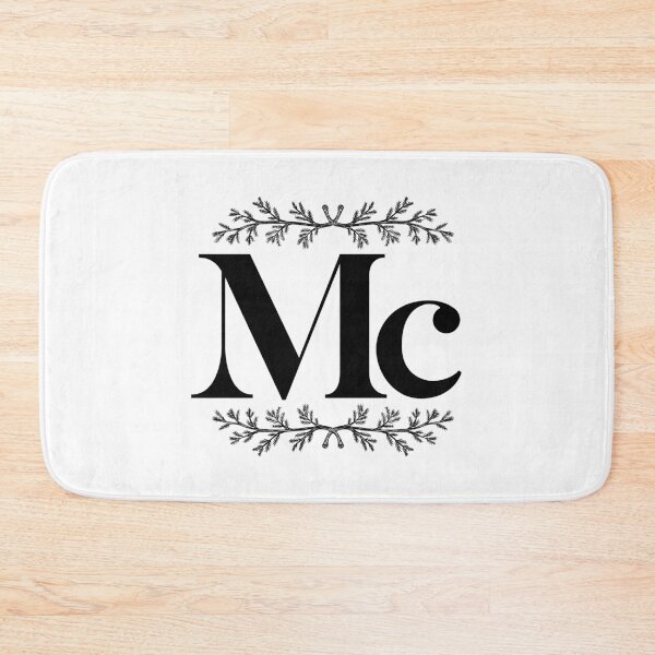 Item preview, Bold Mc initial between Pine Branches designed and sold by Kari Nichols.
