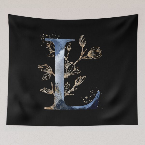Item preview, Floral Initial Letter L, Monogrammed designed and sold by PinkLotusArt.