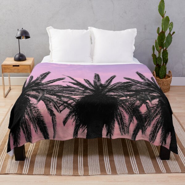 Item preview, Palm Tree with Purple Pink Sunset Ombre Sky designed and sold by MarzStudio.