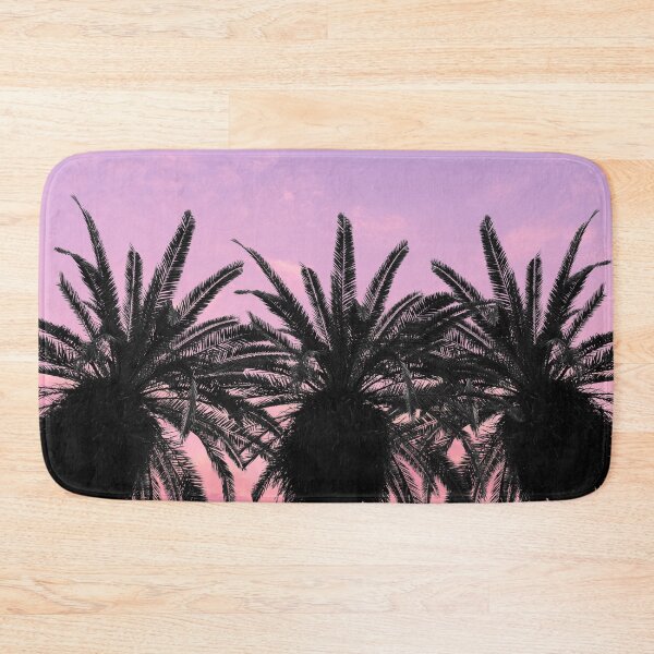Item preview, Palm Tree with Purple Pink Sunset Ombre Sky designed and sold by MarzStudio.