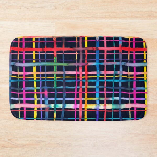 Item preview, Artistic geometric pattern - Multicolor checkered and striped pattern designed and sold by ninoladesign.