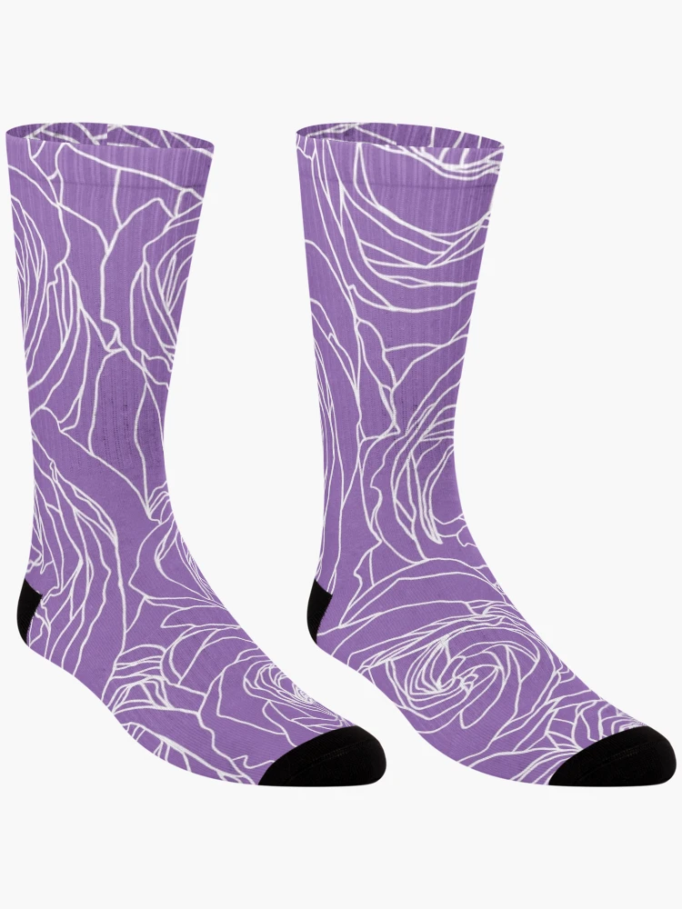Thumbnail 3 of 5, Socks, Amethyst Roses designed and sold by ColorObsession.