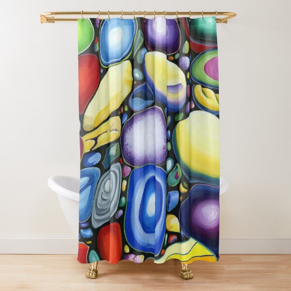 Ocean Rocks Lockeport Beach Nova Scotia Shower Curtain