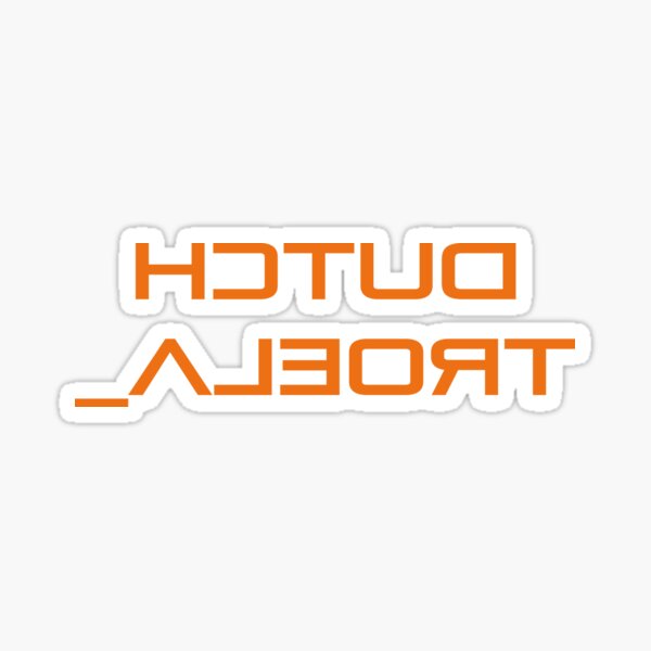 Mirrored Text, Dutch Troela. Sticker