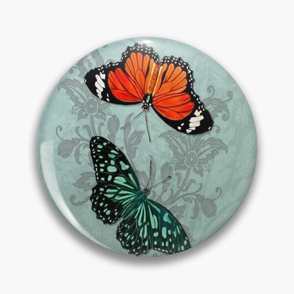 Artikelvorschau, Butterflies on Aqua Floral entworfen und verkauft von SpiceTree.