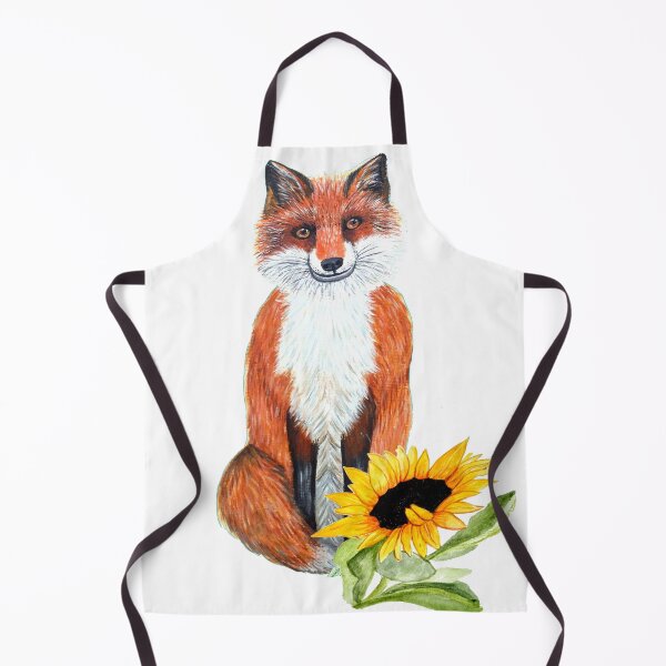 Item preview, Fox cub with sunflower designed and sold by MagentaRose.