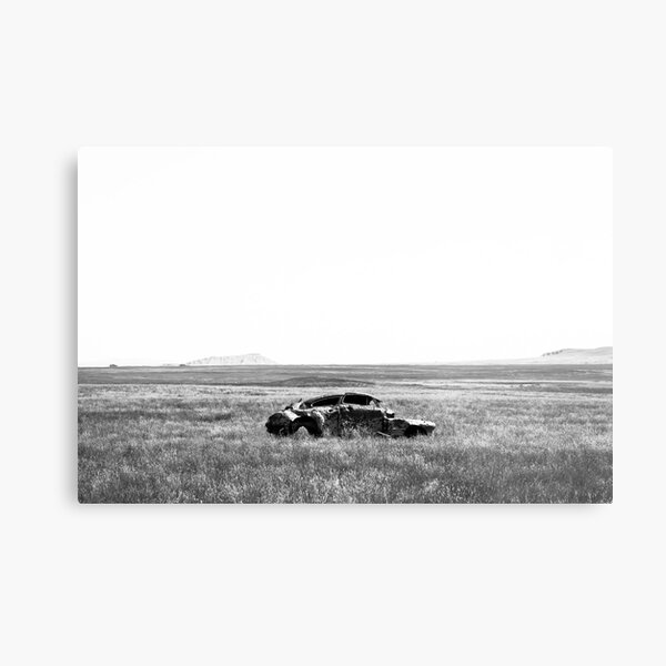 Badlands Parking Space Metal Print