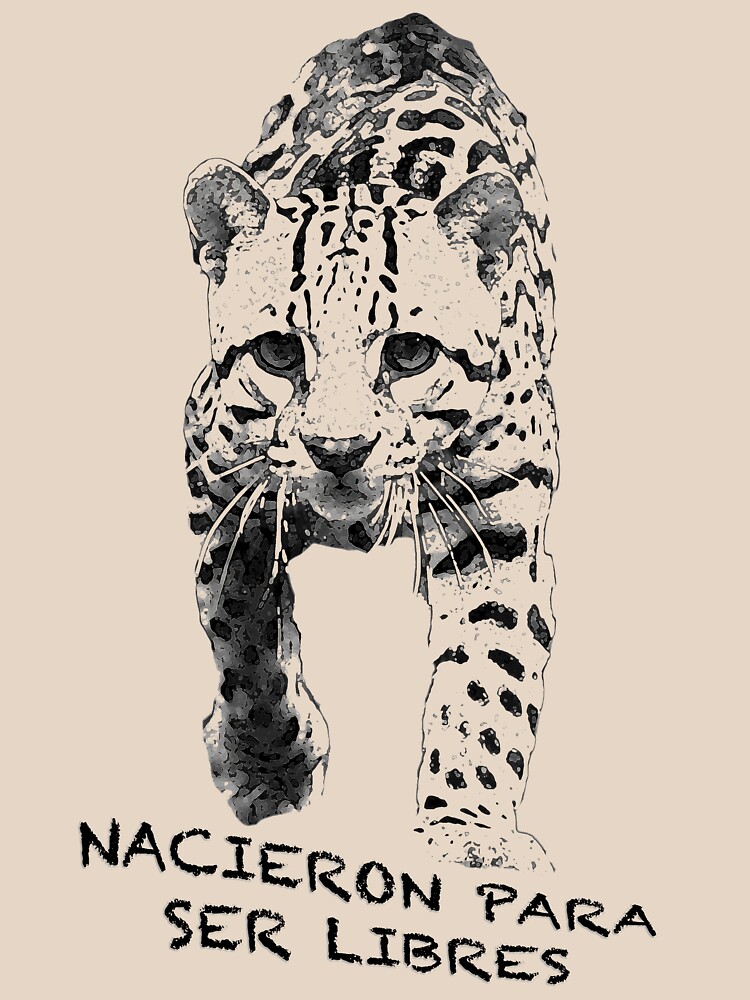 Thumbnail 7 of 7, Classic T-Shirt, Ocelot: Born to be Free designed and sold by ARCASrescate.