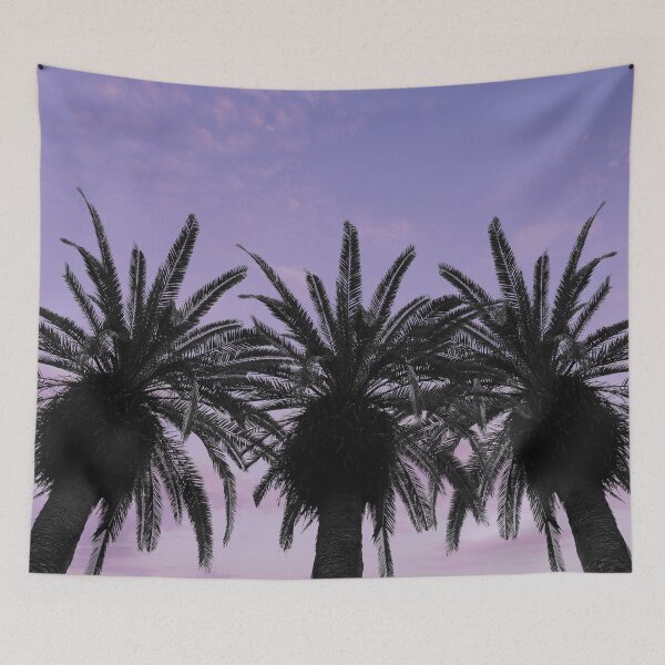 Item preview, Palm Tree with Purple Sunset Ombre Sky designed and sold by MarzStudio.