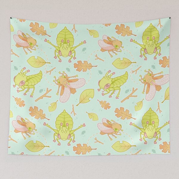 Item preview, Summer of Bugs - Cute bug pattern - Heteropteryx dilatata  designed and sold by Patience Melton.