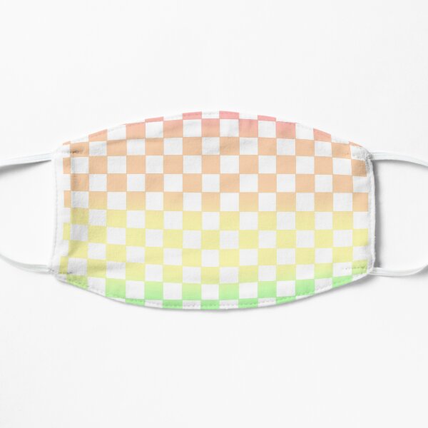 Rainbow checkboard Flat Mask