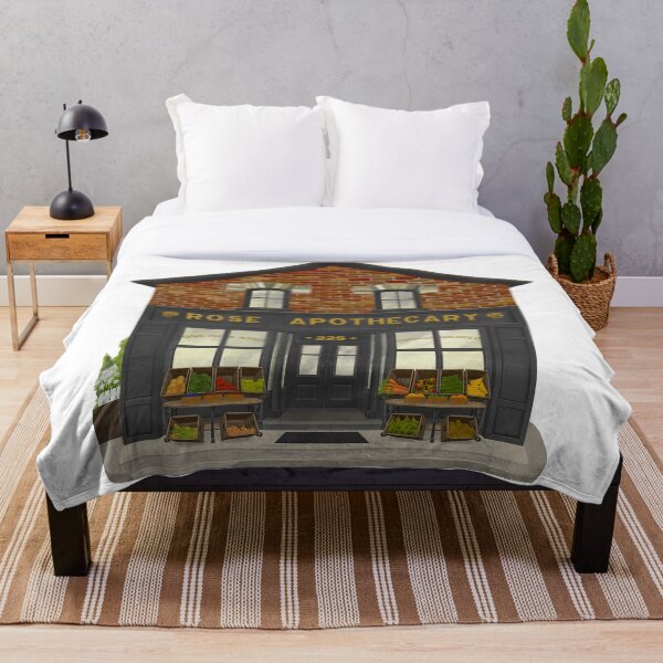 Rose Apothecary Illustration Throw Blanket