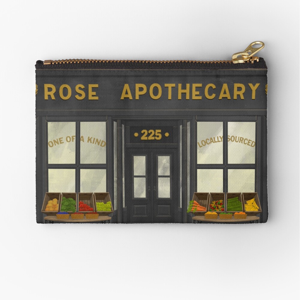 Rose Apothecary Illustration Zipper Pouch