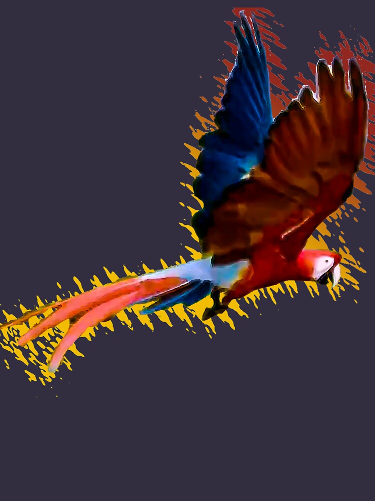 Thumbnail 3 of 3, Racerback Tank Top, Scarlet macaw upwards wings designed and sold by ARCASrescate.