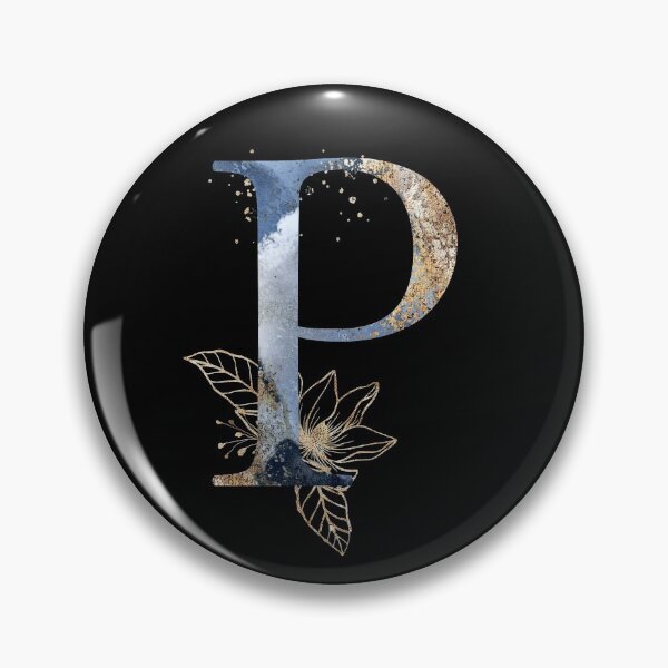Item preview, Floral Initial Letter P, Monogrammed designed and sold by PinkLotusArt.