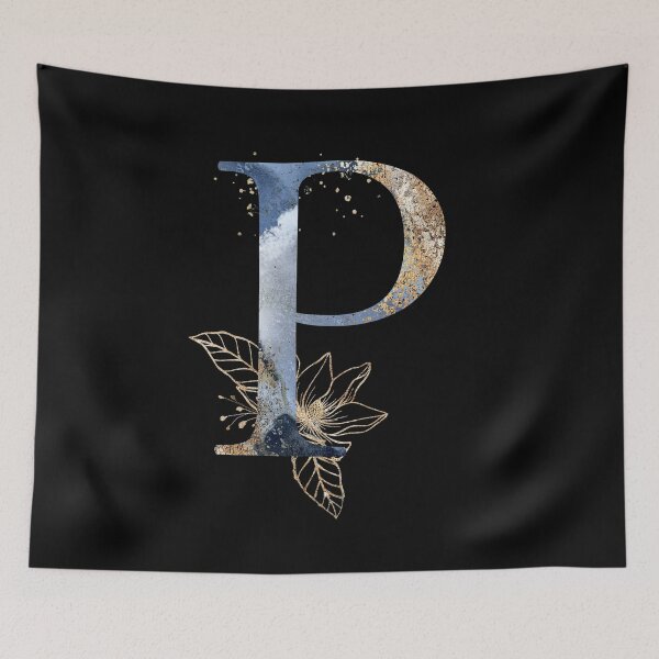 Item preview, Floral Initial Letter P, Monogrammed designed and sold by PinkLotusArt.