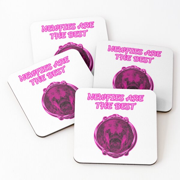 Item preview, Newfoundland dog black pink designed and sold by Moonyflower.