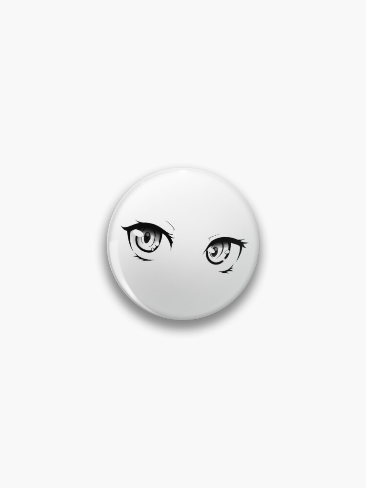 Premium Vector  Happy anime face manga style big green eyes little nose  and kawaii mouth hand drawn vector illustration isolated on white