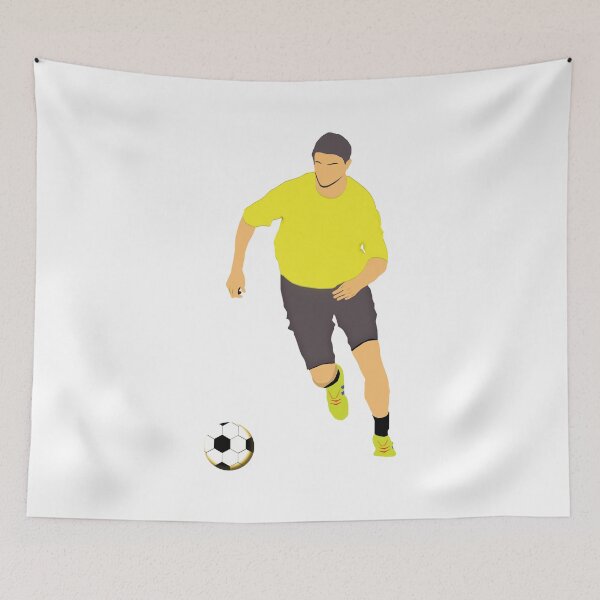Artikelvorschau, Coole Fußballspieler-Illustration in gelber Farbe entworfen und verkauft von vineeth.