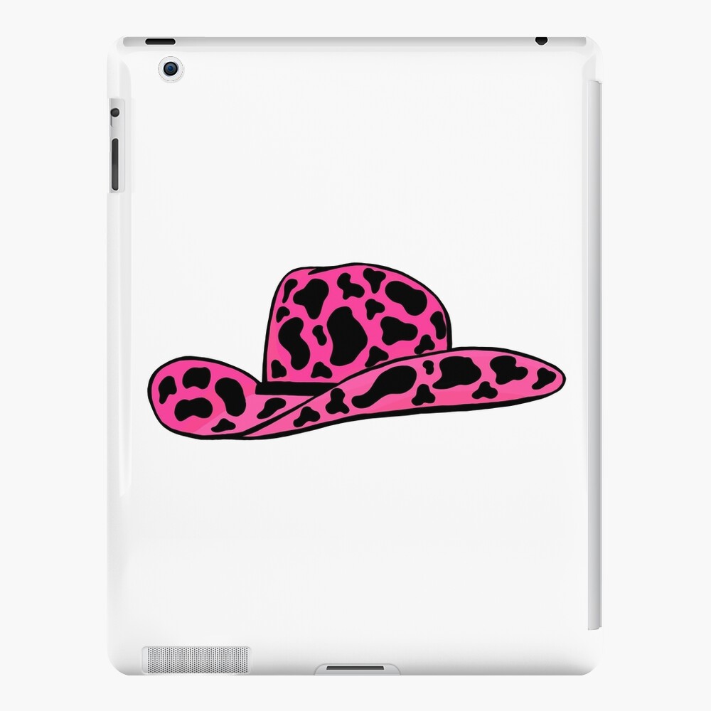 Pink cow print cowboy hat iPad Case Skin