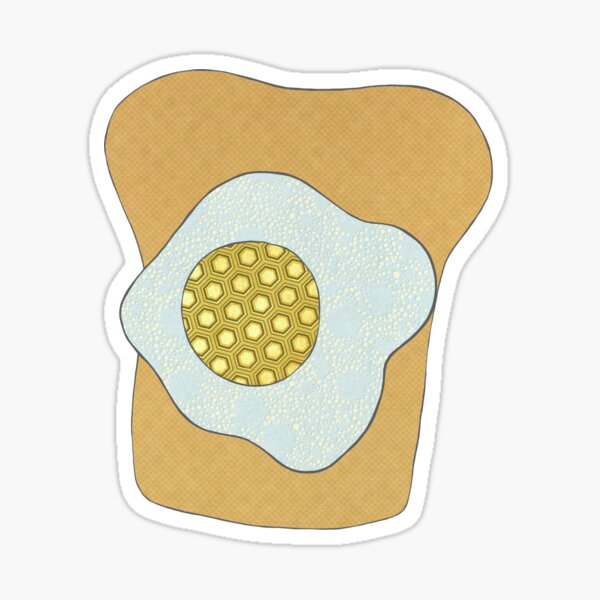 Egg on Toast Mixed Media Sticker Sticker
