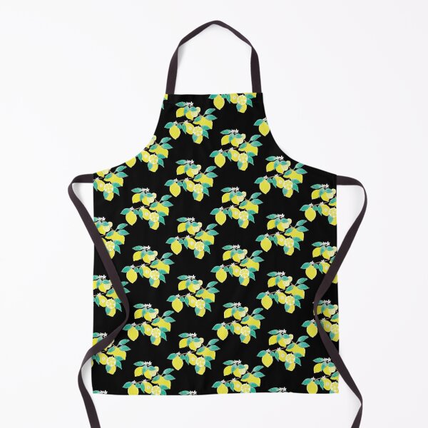 Item preview, Lemon pattern on black designed and sold by iCraftCafe.