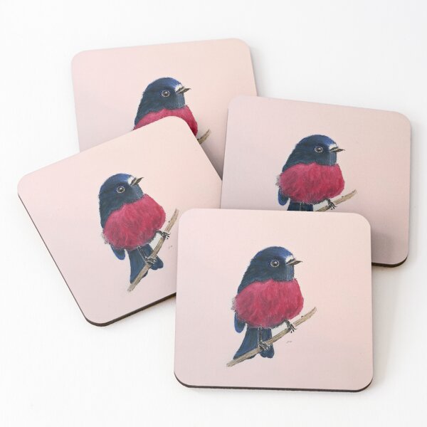 Item preview,  Pink Robin bird artwork on pink background designed and sold by Jennifer Morcom.