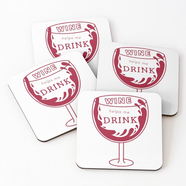 Item preview, Wine Helps Me Drink (White) designed and sold by artsyANTcreatns.