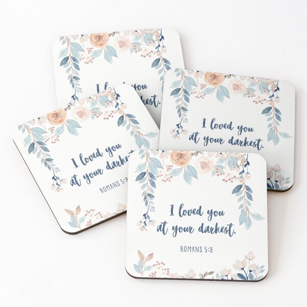 Item preview, Romans 5:8 Watercolor Flower | Bible Verse Design | Christian Gift | Bible Verse designed and sold by Si Li.