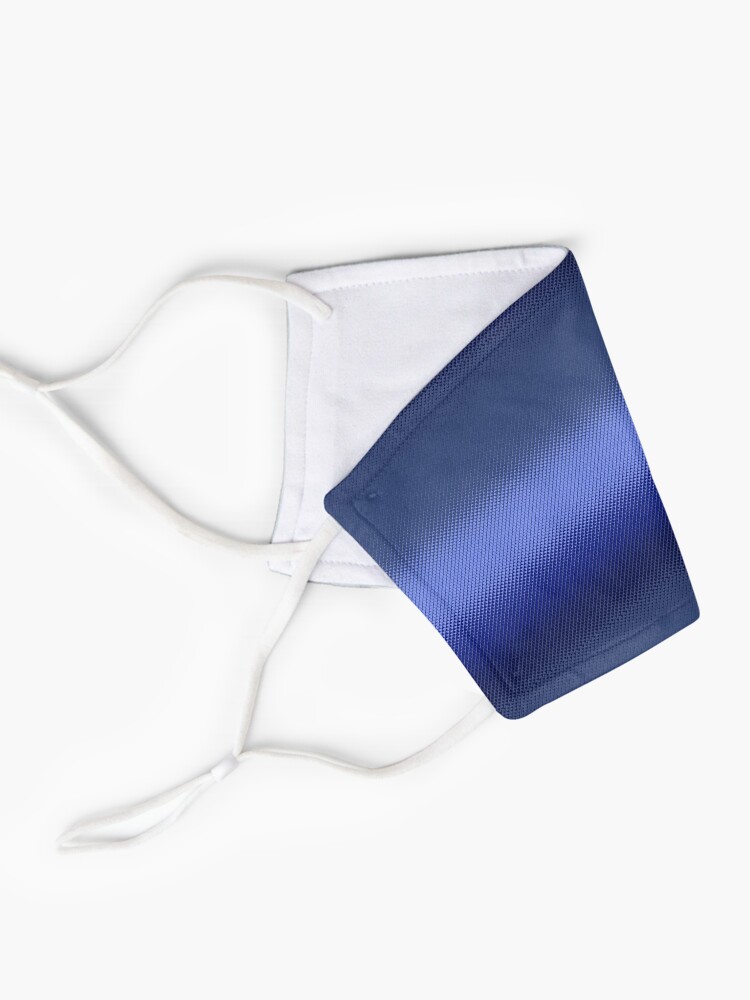 Alternate view of Blue monochromatic frosted stripe pattern Mask