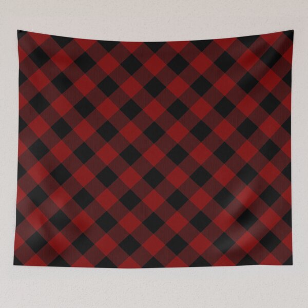 Item preview, Red & Black Cross Buffalo Plaid designed and sold by 89BLACK.