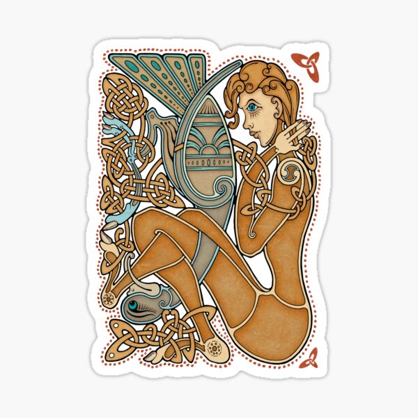 Celtic Woman & Bird Sticker