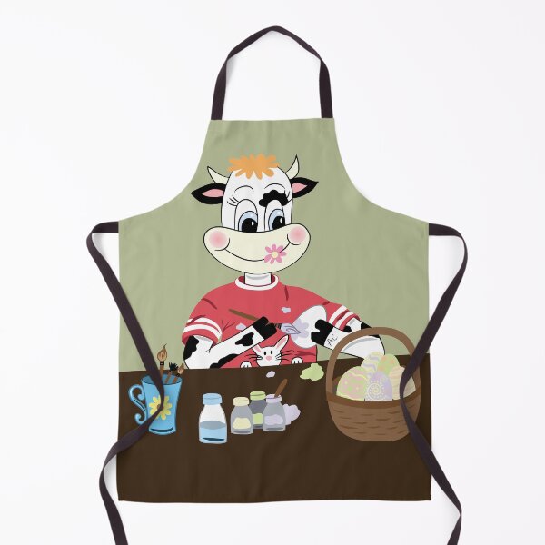 Item preview, Snowbell the cow is painting Easter eggs designed and sold by iCraftCafe.