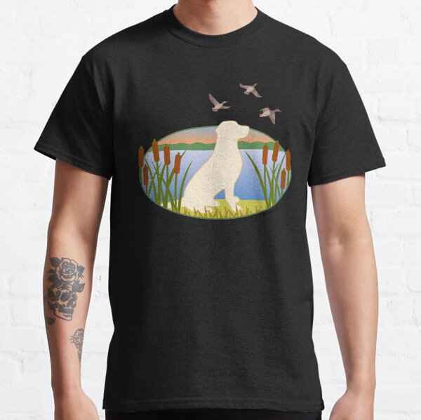 Yellow Labrador Retriever Hunting Dog Sunset Classic T-Shirt