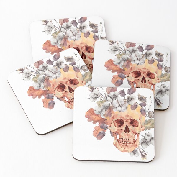 Item preview, Cotton Flower Skull designed and sold by eDigi-Arts.