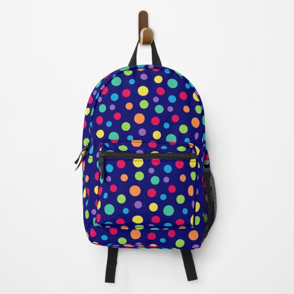 Item preview, Rainbow Polka Dot Party (navy blue) designed and sold by Design Minds Boutique.