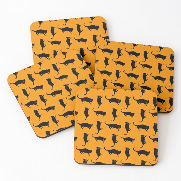 Item preview, Halloween Black Cat Print Pattern designed and sold by Clare Walker.