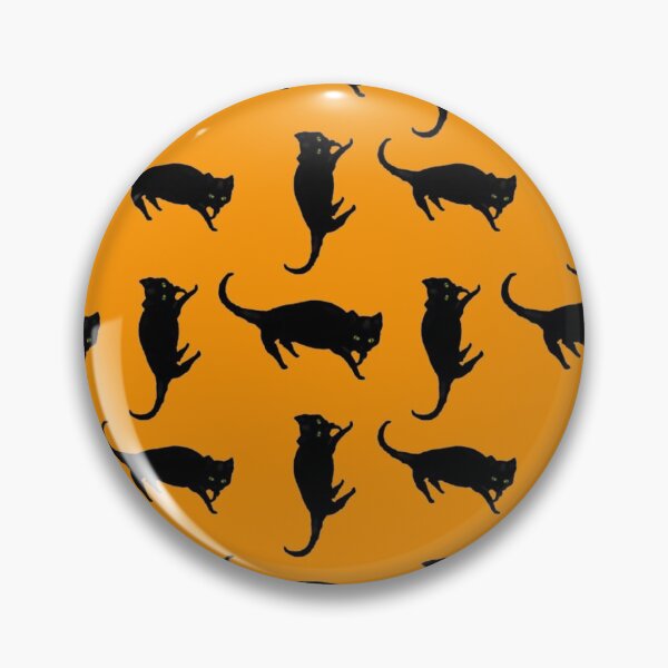 Item preview, Halloween Black Cat Print Pattern designed and sold by Clare Walker.