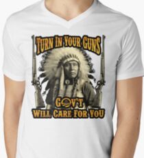 Turn in your Guns Men's V-Neck T-Shirt