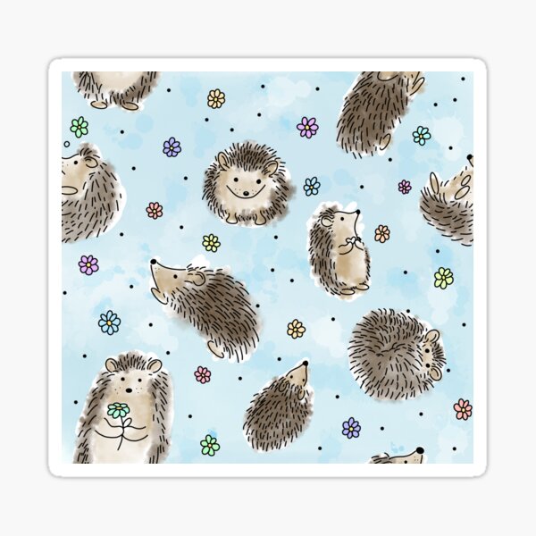 Item preview, Pastel hedgehog print designed and sold by Ingrid Miller.