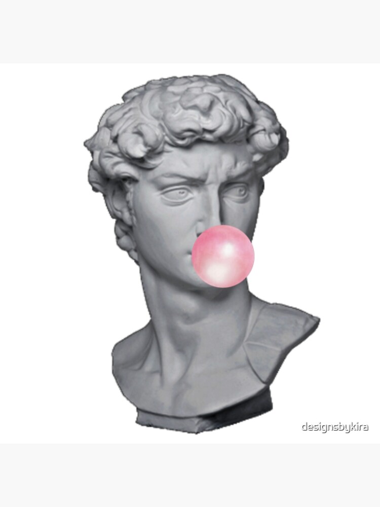 "Statue Blowing Bubble Gum" Poster for Sale by designsbykira Redbubble
