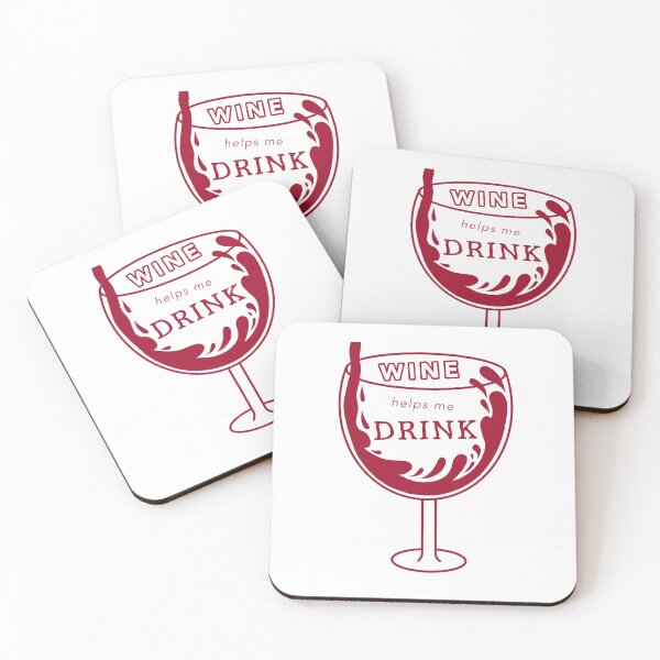 Item preview, Wine Helps Me Drink (Transparent) (With wine pouring) designed and sold by artsyANTcreatns.