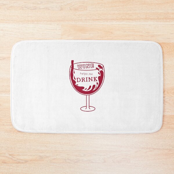 Item preview, Wine Helps Me Drink (Transparent) (With wine pouring) designed and sold by artsyANTcreatns.