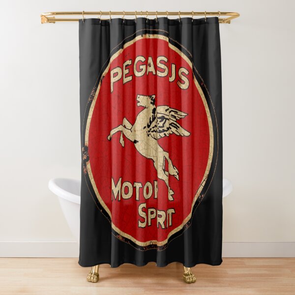 Pegasus Motor Spirit Gasoline. Shower Curtain