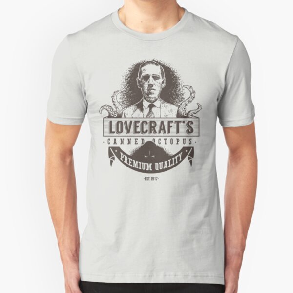 Lovecraft's Canned Octopus Slim Fit T-Shirt